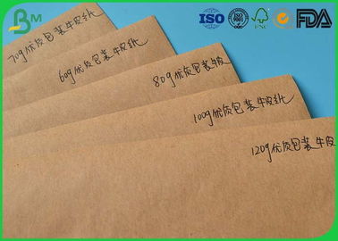 Carta della fodera di Brown Kraft della pasta di cellulosa di 100% 35 GSM - 100gsm per i campioni liberi del sacco di carta
