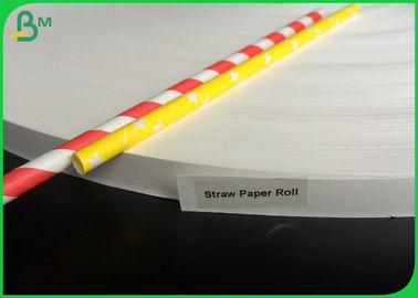 colore bianco Straw Paper For Drinking Straws stampabile di 400mm Uncoating 60gsm 120gsm