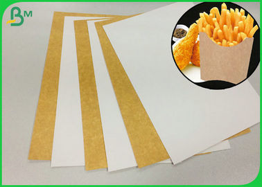 Una carta kraft bianca rivestita laterale della parte posteriore di 250g 325g per la fabbricazione del contenitore di patate fritte