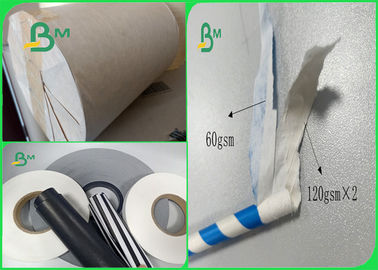 60gsm stampabile senza rotolo non candeggiato della carta kraft Di odore per le paglie di carta