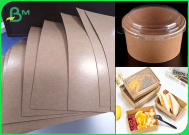 Rivestito della carta kraft Dei rivestimenti di barriera della carta bassa dei vassoi dell'alimento poli 250g + 18gsm
