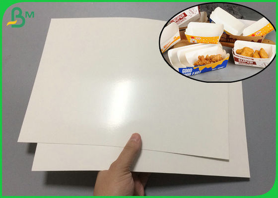 il bordo bianco di 300gsm FBB ha ricoperto il materiale del PE per l'incartonamento impermeabile al grasso del pranzo