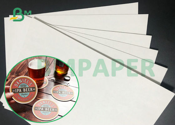 Sottobicchiere bianco in pasta di legno naturale da 0,6 mm, 0,7 mm, 1,1 mm