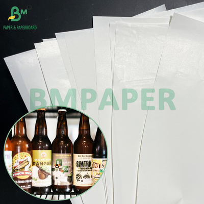 65 gm 70 gm resistente all'acqua resistenza all'umidità carta etichetta C1S per adesivo per bottiglie di birra