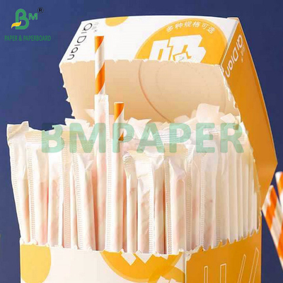 Carta Kratf bianca di alta resistenza stampabile da 24 g/m2 a 28 g/m2 per imballaggio di paglia da bere