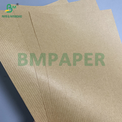 80gm Brown Striped Kraft Paper Gift Wrapper Un lato lucente Eccellente resistenza
