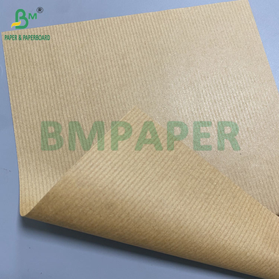 80gm Brown Striped Kraft Paper Gift Wrapper Un lato lucente Eccellente resistenza