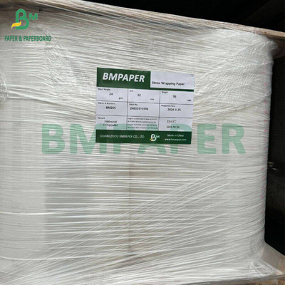 24 gm 28 gm Carta di avvolgimento di paglia bianca 27 mm x 5000 mm Buona resistenza alla trazione