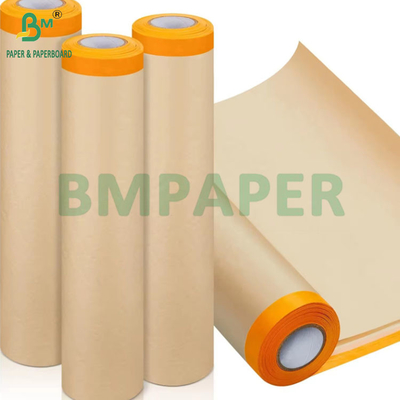 70gm Vernice auto Pre-taped Kraft Paper Spray Copertura protettiva Mascheratura 126 cm