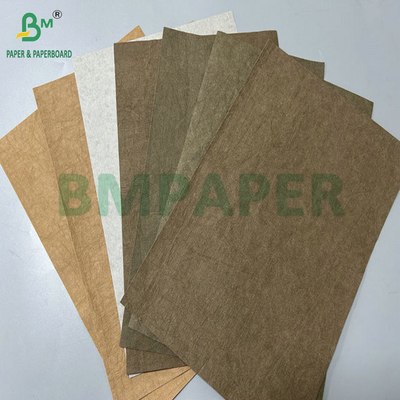 0.3mm 0.55mm 150cm Larghezza Marrone Rughe Tessuto Kraft Prelavato Per Borse Da Mano