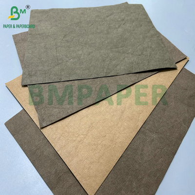 0.3mm 0.55mm 150cm Larghezza Marrone Rughe Tessuto Kraft Prelavato Per Borse Da Mano