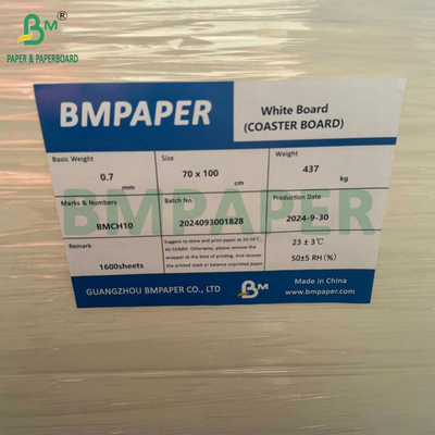0.7MM 1.2MM Carta ad alto volume ad assorbimento ecologico per bevande per sottopiastre