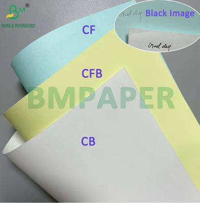75 gm Bianco Rosa Carta NCR senza carbonio per la lettera di spedizione 8,5' x 14' Immagine Nera