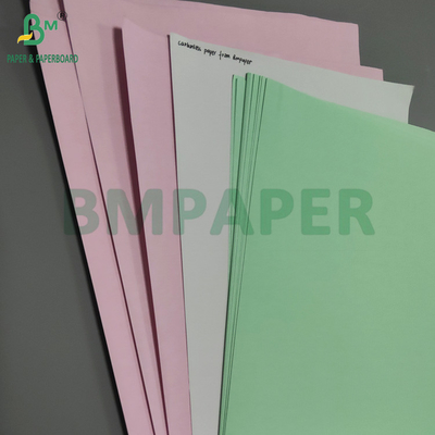 75 gm Bianco Rosa Carta NCR senza carbonio per la lettera di spedizione 8,5' x 14' Immagine Nera