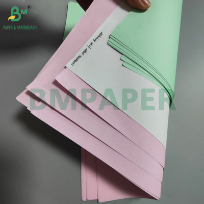 75 gm Bianco Rosa Carta NCR senza carbonio per la lettera di spedizione 8,5' x 14' Immagine Nera