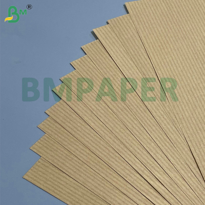 60gm Brown Striped Kraft Gift Wrap Finitura lucida unilaterale Durabilità superiore Alta resistenza