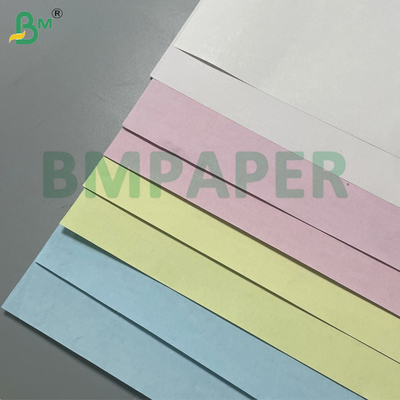 60 grammi Giallo / Verde / Rosa Carta di copia senza carbonio CB / CFB / CF Rulli da 20 libbre con immagine nera