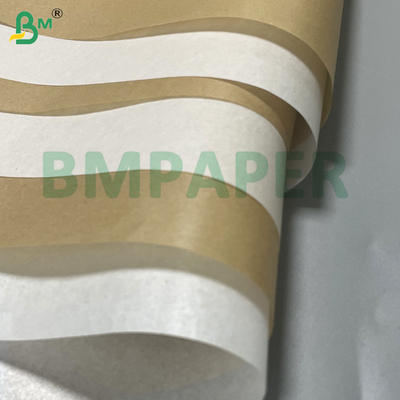 35g 38g Carta pergamena siliconata antigrasso per friggitrici ad aria, adatta al microonde, marrone, con carta di supporto autoadesiva