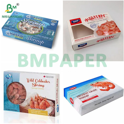 250 g + 15 g 18 g di cartone bianco rivestito in PE per la fabbricazione di scatole di imballaggio di gamberetti surgelati