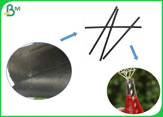 il rotolo della carta del commestibile della paglia del nero di 60gsm 120gsm con il FSC ha approvato la carta biodegradabile di FDA