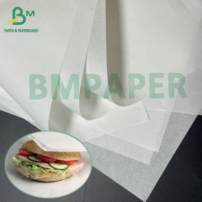 34 gm 40 gm 45 gm Rollo di carta greaseproof bianco o marrone per imballaggio di sandwich