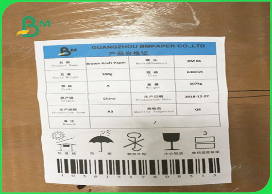 SGS della carta della fodera di Kraft della polpa riciclato colore di Brown approvato in strati o Rolls