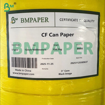NCR Paper Carbonless Copy Paper Roll con 100% di fibre vergini, peso di base da 48 gm a 80 gm e rivestimento CB CFB CF