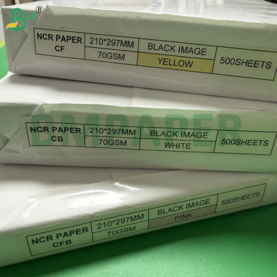 70gsm Digital NCR Carbonless Paper A4 210x297mm CFB Pink With White Back