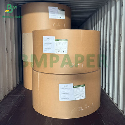 Carta Kraft Marrone Costolata 60gsm 70gsm Rivestita su 1 Lato per Imballaggio Normale 900mm 1000mm