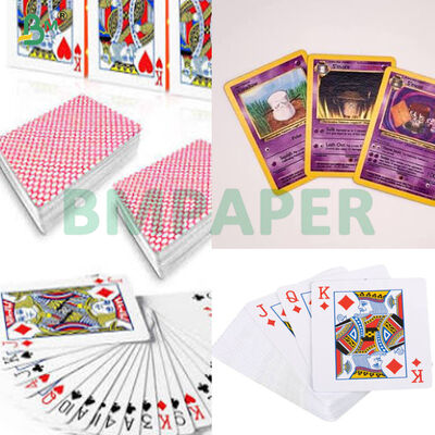 Carta per carte da gioco TCG con pasta di legno vergine con nucleo nero da 320 g/m²