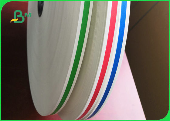 Cannucce di carta gialle biodegradabili per feste con strisce colorate