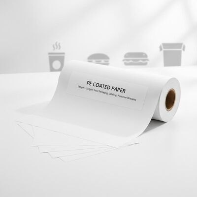 Carta con rivestimento in polietilene PE 180 g/m² 350 g/m² Materiale di rivestimento PE Ideale per etichettatura di imballaggi alimentari e avvolgimento protettivo